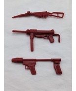 Lot Of (3) Vintage Plastic Red Toy Guns 2 1/2 - 3&quot; - $19.79