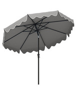 9 Feet Patio Umbrella with Crank Handle and Push Button Tilt-Gray - Colo... - €116,64 EUR