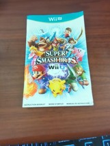 Super Smash Bros. Nintendo Wii U Instruction Manual Booklet ONLY - $4.95