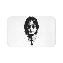 John Lennon Bath Mat - Black &amp; White Portrait - Personalized Bathroom Dé... - £22.71 GBP+