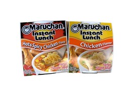 Maruchan Noodles Cups 2.25oz (24 Pack) 12 Chicken, 12 Hot Spicy Chicken - £27.08 GBP