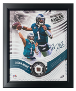 Jalen Hurts Eagles Framed 15&quot; x 17&quot; Game-Used Football Collage LE 1/50 - £212.74 GBP
