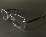 Silhouette Eyeglasses Frames 5555 CR 6040 Blend Leather Brown 54-19-140 - £185.19 GBP