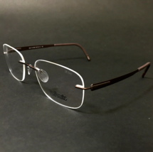 Silhouette Eyeglasses Frames 5555 CR 6040 Blend Leather Brown 54-19-140 - £184.30 GBP