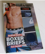 Three QuickSilver boxer briefs Size Medium Fly Front  Black and Prints - $327.10 MXN