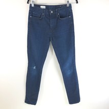 GAP Womens Jeans High Rise Skinny Dark Wash Stretch Distressed 26 - £15.34 GBP