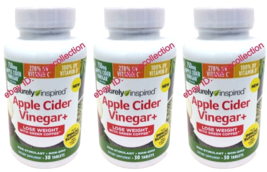 3x PurelyInspired Apple Cider Vinegar Lose weight w/ Green Coffee 30Tablets Each - £15.81 GBP