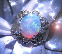 Haunted Ring Moon Circle Connect To Witch&#39;s Oracles Secret Ooak Magick - £230.74 GBP