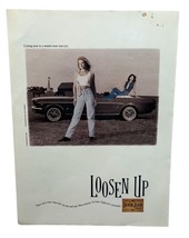 Denum Jeans Panhandle Slim Print Ad 1993 Vintage Ford Mustang Convertible  - £11.81 GBP