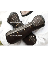 Viking Medieval Renaissance Arm Rivet Wrist Guard - Heavy-Duty black Met... - $1,258.64 MXN