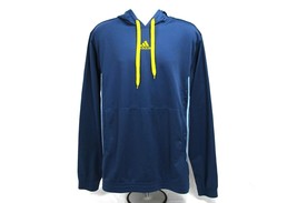 Adidas Torment Activewear Hoodie Men&#39;s XL Blue Moisture Wicking Polyester Tricot - £21.31 GBP