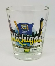 MICHIGAN The Wolverine State Travel Shot Glass Bar Souvenir Shotglass - £4.69 GBP