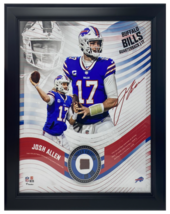 Josh Allen Buffalo Bills Framed 15&quot; x 17&quot; Game Used Football Collage LE 50/50 - £208.85 GBP
