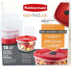 Rubber Maid 18 piece Easy Find Lids w/ Vents Plastic Food Storage Container Set - £15.45 GBP