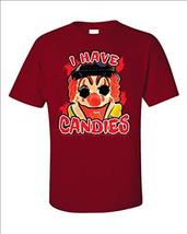 Kellyww Creepy Scary Clown I Have Candy Candies - Unisex T-Shirt Red - £29.67 GBP