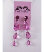 Tarina Tarantino Cosmic Lucite Triple Drop Earring PINK - $47.66 CAD