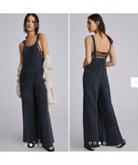 Anthropologie Gauzy Overalls Wide Leg Mineral Wash Black M - €61,79 EUR