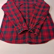 Sonoma Life + Style Men's Red & Black Button-Up Flannel Shirt Long Sleeve Sz XL image 10