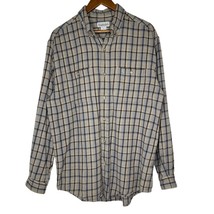 Carhartt Tan Blue Plaid Long Sleeve Button Up Shirt Size Large Men’s - $19.00