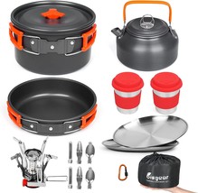 Camping Cookware Set With Cups, Plates, And Utensils, Camping Kitchen - £41.53 GBP