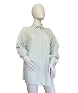 Gianni Versace Vintage Dress Shirt Mint Color Gold Buttons Excellent Siz... - $1,774.98 MXN