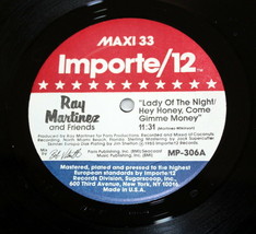 Ray Martinez &amp; Friends Lady of the Night ~ 1980 Importe/12 MP-306A ~ Jazz LP EX - £11.91 GBP