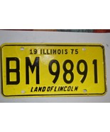 Illinois  1975  License Plate  BM 9891 - $108.47 MXN