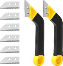 Coitak 2 PCS Tile Grout Saw Angled Grout Saw with 6 Pieces Extra Blades - £18.74 GBP
