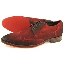 Ferracini Casual Wingtip Suede Oxford, Men&#39;s Shoes, Red 7-13US/39-46EU/6-12UK - £52.92 GBP