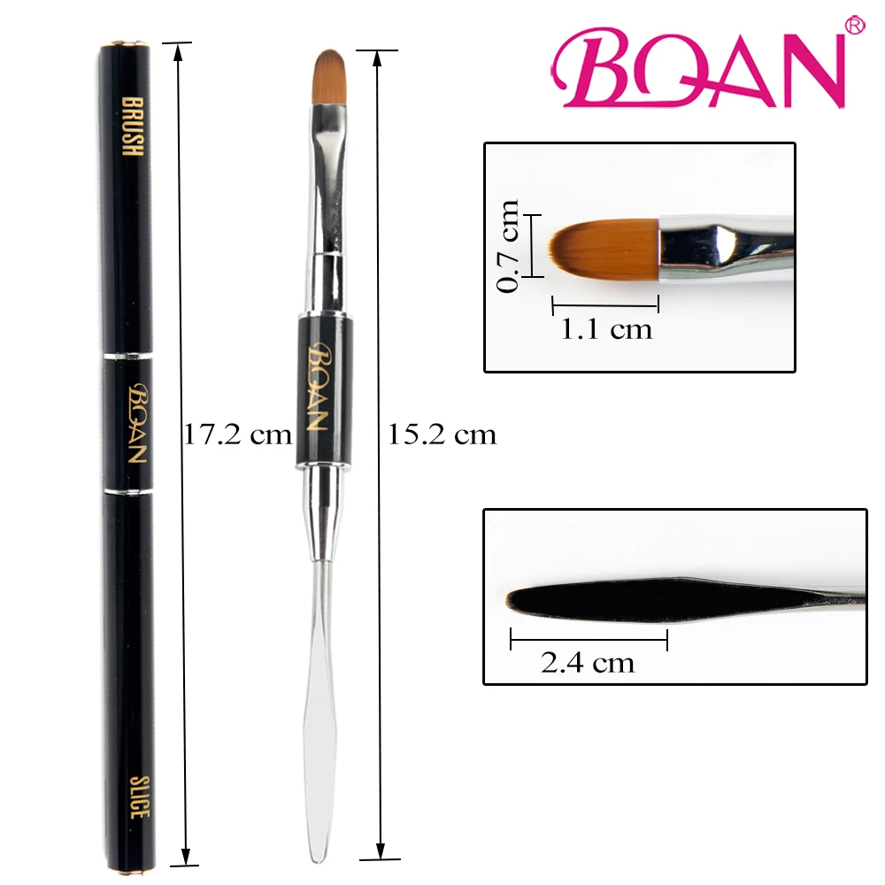 BQAN 1 Pc Dual-end Acrylic #12 Nail Art Gel Brush Extension Builder Nail - £8.25 GBP+