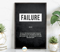 Failure Definition Poster Motivational Inspirational Wall Art Print Office Decor - £18.91 GBP+