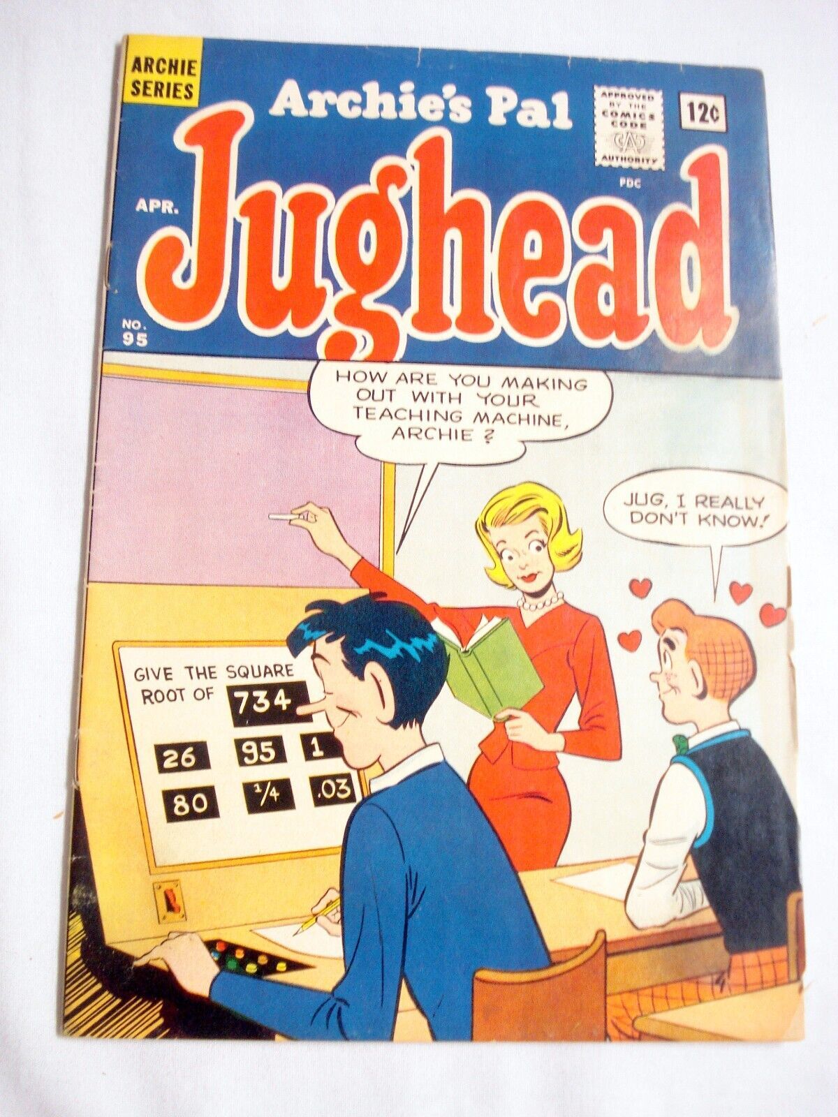 Primary image for Archie's Pal Jughead #95 1963 Good+ Archie Comics Beautiful Blonde Teacher Cover