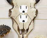 Set of 2 Western Bull Bison Cow Skull Double Receptacle Outlet Wall Plates - $26.99