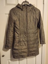 PRANA Hooded Insulated Parka Jacket Womens Size S Small Gray - $39.59