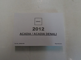 2012 GMC Acadia and acadia Denali Owners Manual Factory OEM Book 2012 X - £38.92 GBP