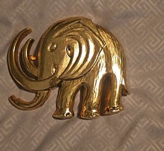 Vintage J.S.S. ELCHE SPAIN Solid Brass Elephant Belt Buckle Rare Unique - £46.01 GBP