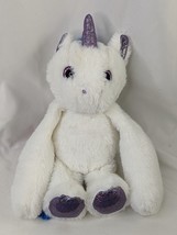 Adventure Planet White Unicorn 10 Inch Purple Horn Ears Paws Stuffed Ani... - £7.15 GBP