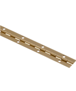 Everbilt 2&quot; x 12&quot; Square Radius Satin Brass Continuous Hinge Durable Steel - $14.76 CAD