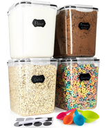Flour Sugar Storage Containers (5.3L/4Pk) Great Rice Canisters Sets for ... - €28,76 EUR
