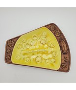 Vintage Treasure Craft 4 Lobe Yellow Brown Wedge Shaped Hawaii Ceramic A... - £11.72 GBP