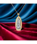 Two-Tone Gold Our Lady of Guadalupe Virgin Mary Pendant Necklace 10k / 14k - $329.99+