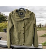Volcom Womens Hooded Jacket Size XS Army Green Utility Windbreaker EUC - $29.69