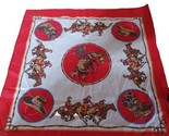 Vintage Cowboy Western Horse Boots  Bandana Handkerchief USA Made 14193 - £9.59 GBP