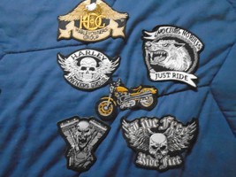 6 Piece Motorcycle Vest patches - iron on - £6.14 GBP