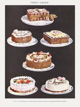 Poster Decoration.Home Wall art.Kitchen Bakery restaurant design.Cakes.15219 - £12.94 GBP+