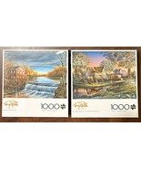 2x Terry Redlin 1000 Pc Jigsaw Puzzle Lot: Autumn Afternoon &amp; His First ... - $299.33 MXN