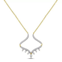 0.25cttw Diamond Pendant Necklace 14k Yellow Gold Womens - £698.31 GBP