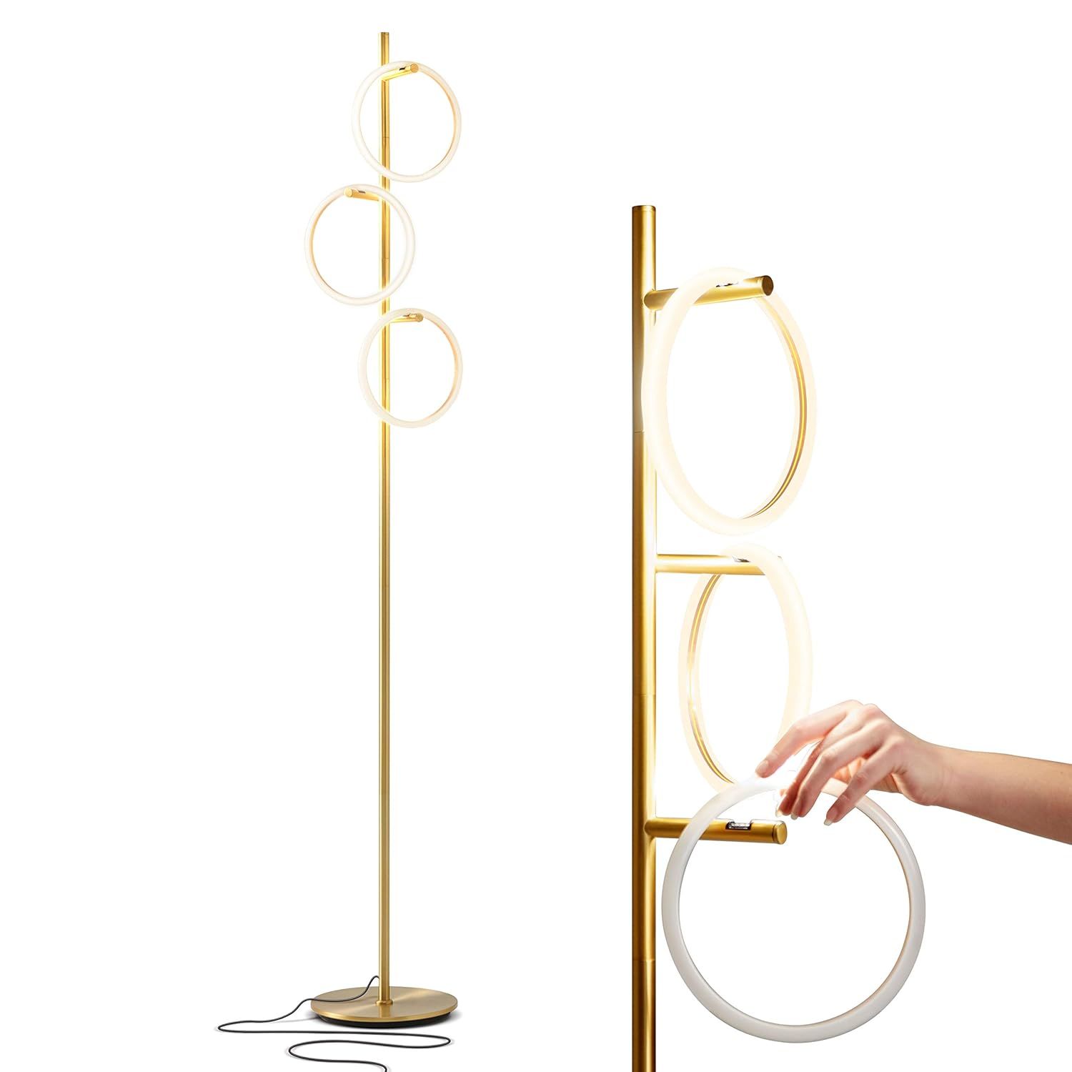 Brightech Saturn Floor Lamp, Great Living Room Decor, Tall Tree Lamp for Offices