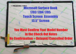 Microsoft Surface Book SX3-00001 13.5&quot; LCD Touch Screen Digitizer Assembly - £83.80 GBP