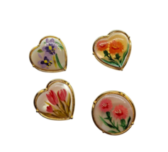 Vintage Lot Flower Scatter Pins Cottagecore Hippy Mod Retro floral hearts - $19.75